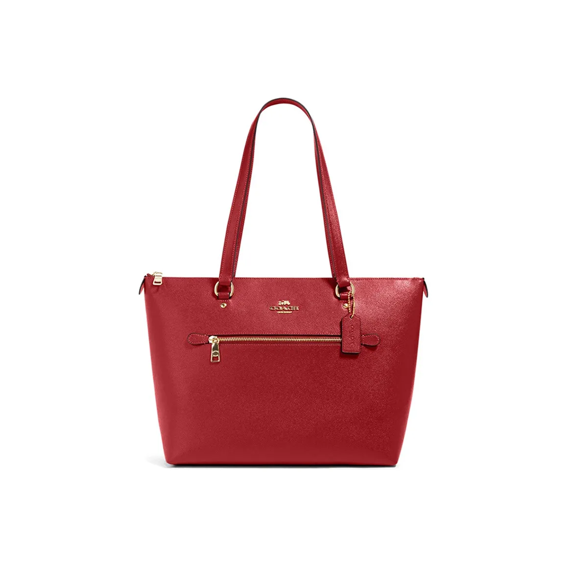 COACH Gallery Кожа Тоут Сумка Сумка для покупок Сумка на плечо Стандартная Женская Красная