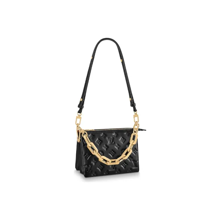 LOUIS VUITTON Coussin Sheepskin Pillow Bag Chain Bag Portable Crossbody Bag Shoulder Bag Women's Black