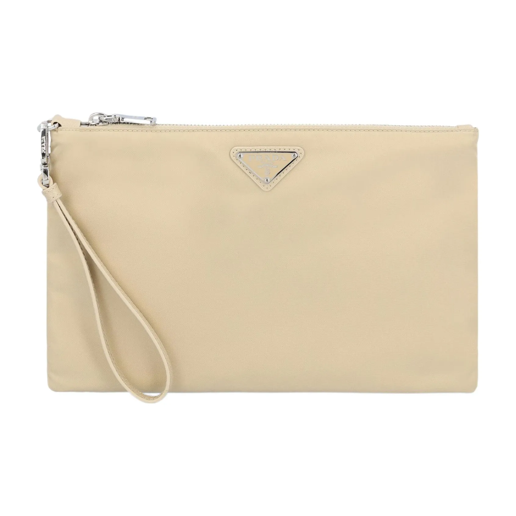 PRADA Leather Clutch Regular Women's Yellow