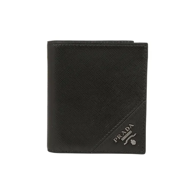 PRADA Leather Wallet Men's Black