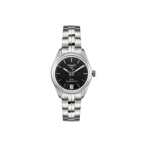 Tissot Автоматический Механический Movement Женские Часы PR100 Collection 33 мм Черные