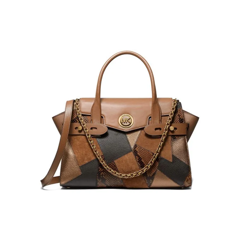 MICHAEL KORS Carmen Leather Shoulder Bag Crossbody Bag Handbags Regular Women's Brown