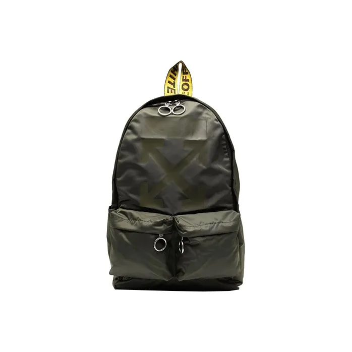 OFF WHITE Travel Arrow Rucksack Backpack Green