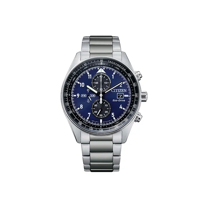 CITIZEN FUTURE FORCE серия Светильник Кварцевый механизм Нержавеющая сталь Ремешок Часы Мужские Часы Синий циферблат