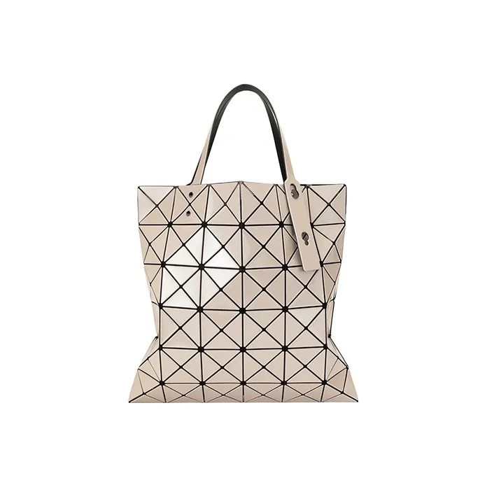 ISSEY MIYAKE Lucent Polyester Tote Bag, Shopping Bag, Laptop Bag, One Shoulder Handbag Women's Beige