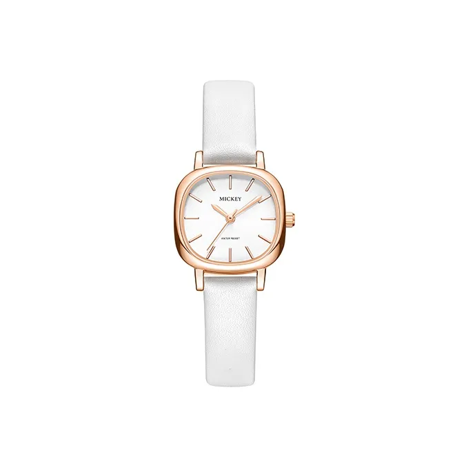 Disney Mickey Series Кварцевый механизм Часы Женские Белый циферблат
