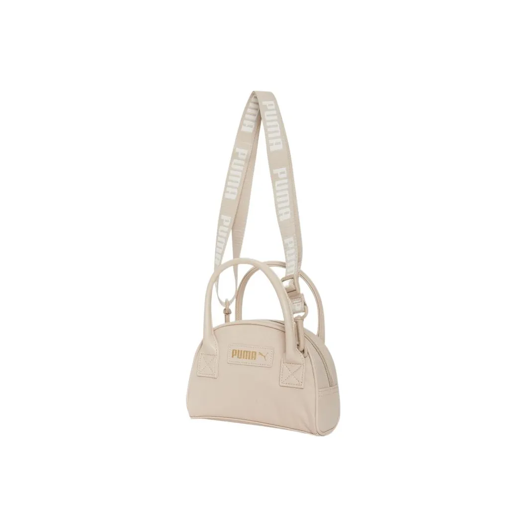PUMA Ткань + Искусственная кожа Сумка Сумка через плечо Сумка через плечо Стандартная Женская Бежевая