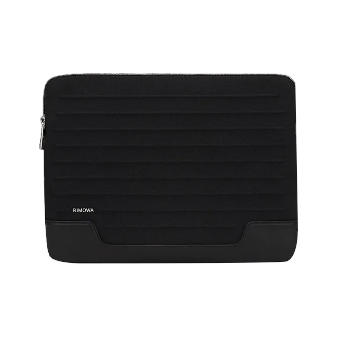 RIMOWA Never Still Canvas With Grain Leather Laptop Bag Clutch Briefcase Unisex Black
