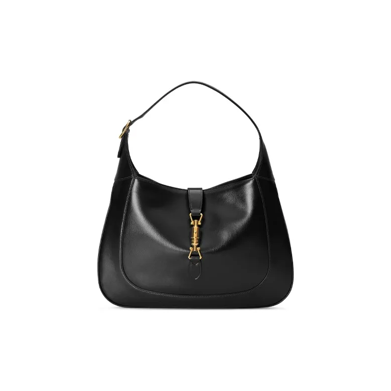 GUCCI Jackie 1961 Leather Crescent Shoulder Bag Shoulder Bag Women's Black