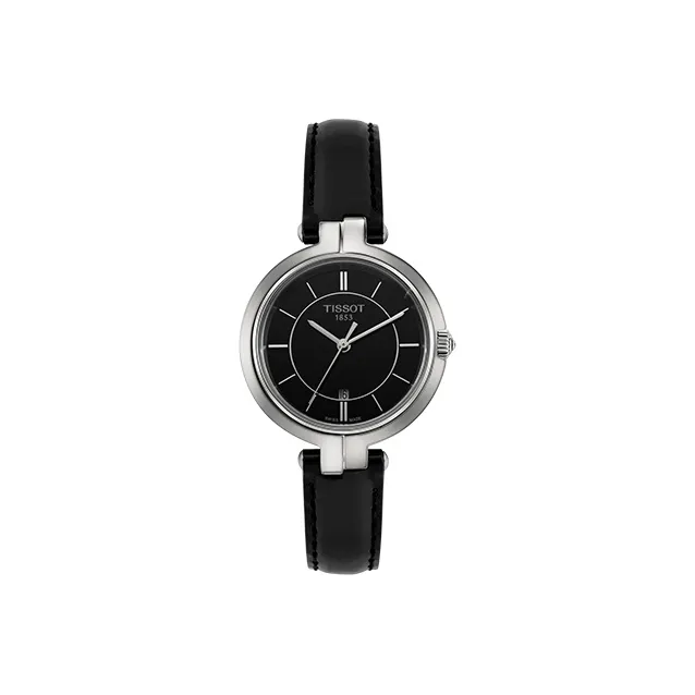 Tissot Quartz Movement Женские часы Flamenco Collection 30MM Черные