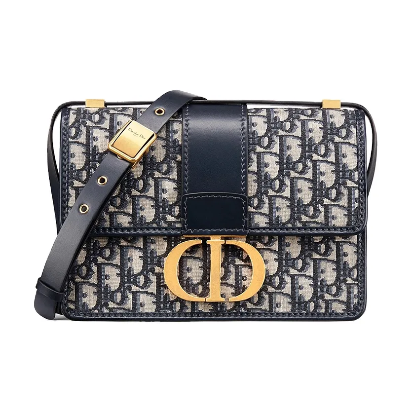 DIOR 30 Montaigne Bag Blue DIOR Oblique Jacquard