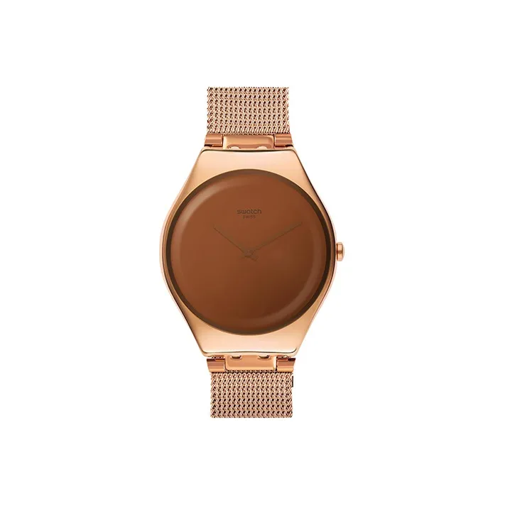 Swatch Quartz Movement Унисекс Часы 38 мм Золотые