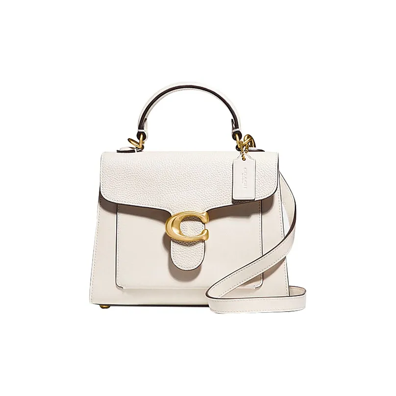 COACH Tabby Calfskin With Pebbled Leather Handbag, Shoulder Bag, Crossbody Bag Trumpets Women's Pink White