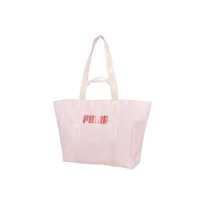 PUMA Fabric Tote Bag, Shopping Bag, Shoulder Bag, Handbag Regular Women's Cherry Blossom Pink