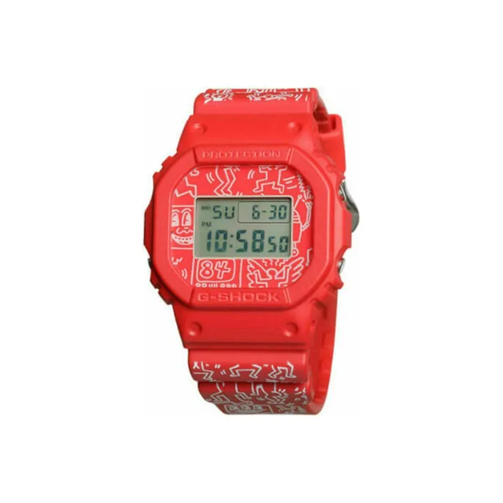 CASIO Keith Haring x G Shock Collection Кварцевый механизм Часы Мужские Красный Циферблат часов DW 5600Keith19 4