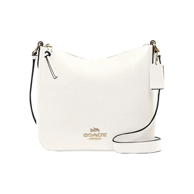 COACH Pebbled Leather Document Bag Crossbody Bag Shoulder Bag Women's White