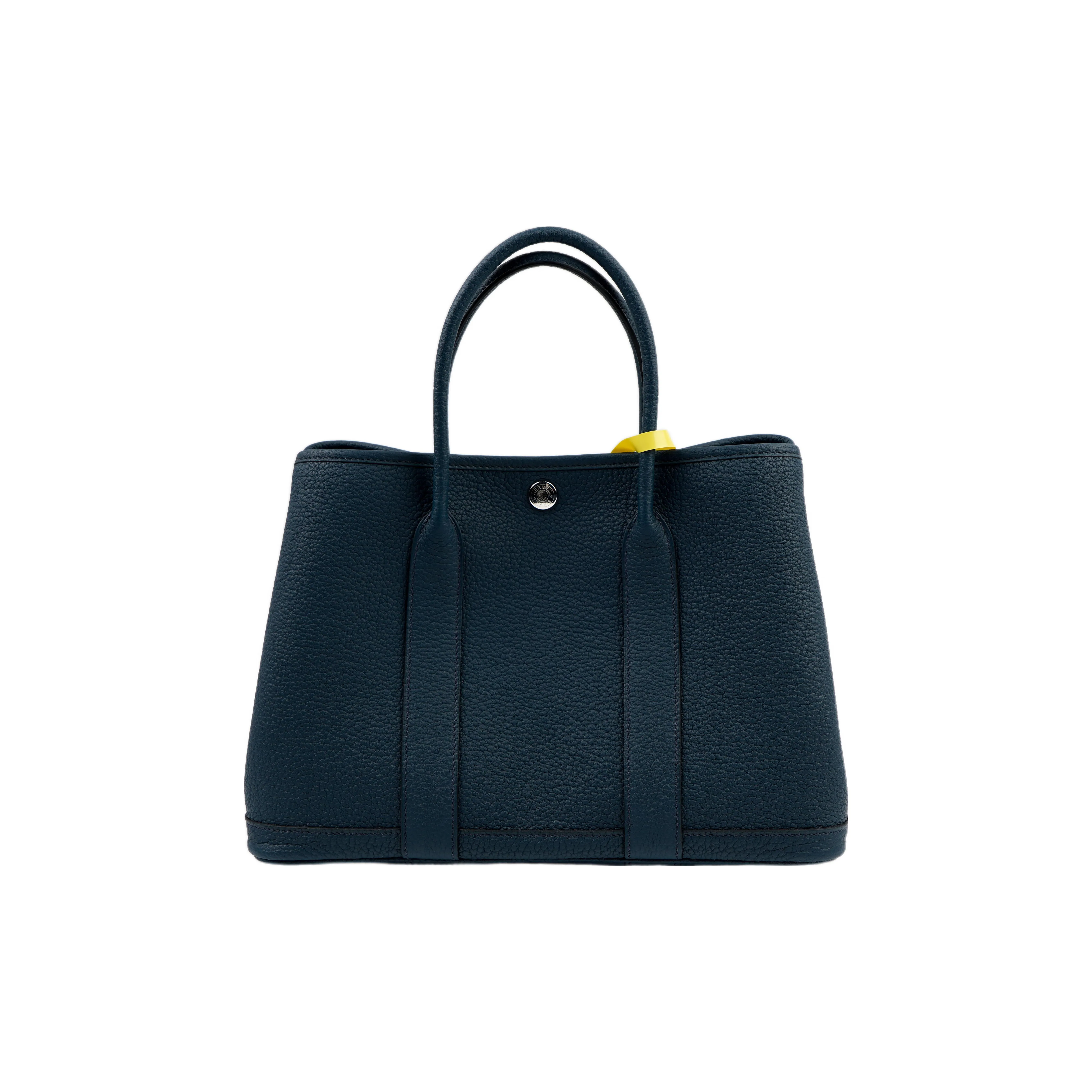 HERMES Garden Party Negonda Calfskin Garden Bag, Tote Bag, Shopping Bag, Handbag Women's Prussian Blue