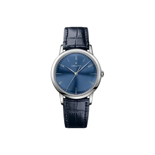 ZENITH Автоматический Механический Movement Мужские Элита Часы 39 мм Синий