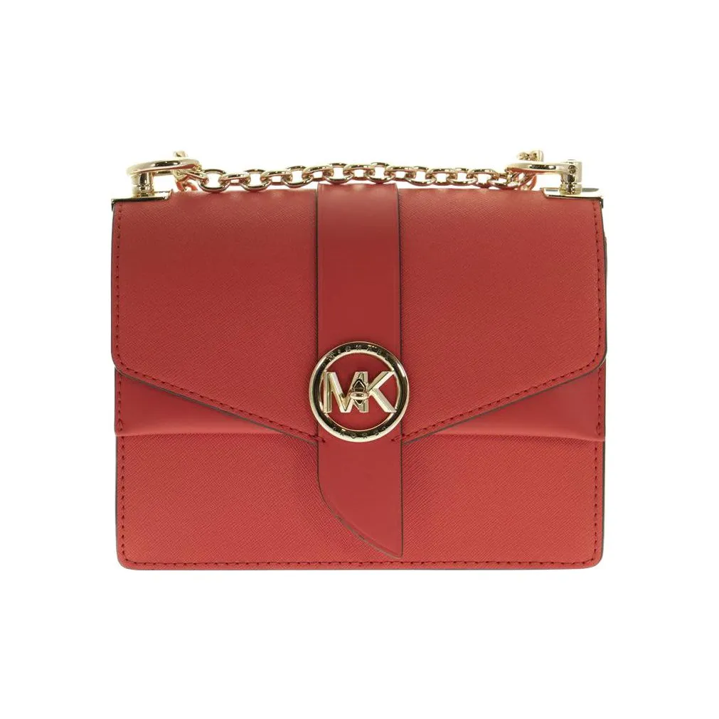 MICHAEL KORS MICHAEL KORS Luggage Collection Cow Leather Envelope Bag Shoulder Bag Crossbody Bag Small Size Women's Red
