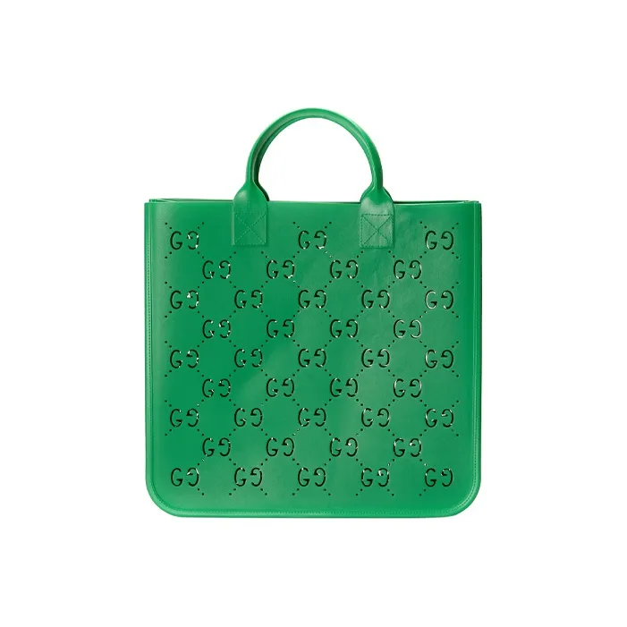 GUCCI Rubber Tote Bag, Shopping Bag, Handbag Kids' Green