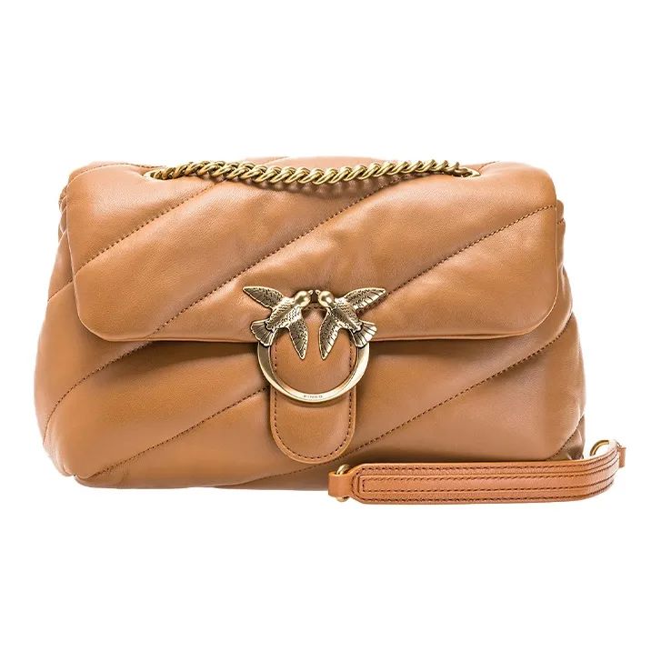 PINKO Puff Овчина Swallow Сумка Сумка через плечо Обычный Женский Коричневый