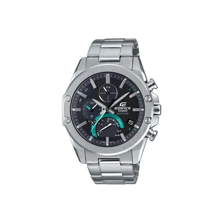 CASIO EDIFICE Collection Солнечный Кварцевый Механизм Нержавеющая Сталь Ремешок Часы Мужские Черный Циферблат