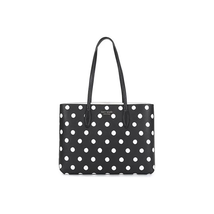 Kate Spade All Day Artificial Leather Tote Bag, Shopping Bag, Combo Bag, Shoulder Bag Medium Size Women's Black White