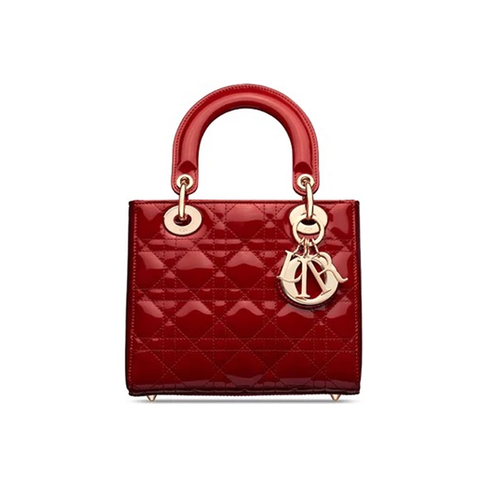 DIOR Patent Leather Calfskin Four-Compartment Dior Bag DIOR Patent Leather Calfskin Four-Compartment Dior Bag