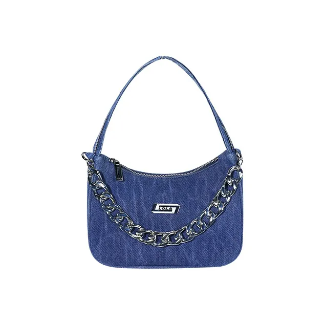 LOLA DESIGN Деним Сумка через плечо Сумка Обычная Женская Джинсовая Синяя