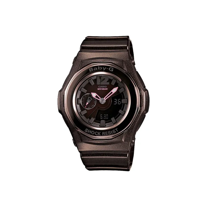CASIO Малыш G Коллекция Кварцевый механизм Смольный ремешок Часы Женские Черный циферблат