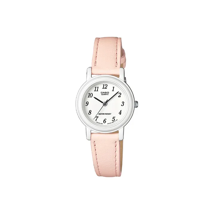 CASIO YOUTH Collection Круглый Аналоговый Кварцевый Механизм Кожаный Ремешок Часы Женские Белый Циферблат