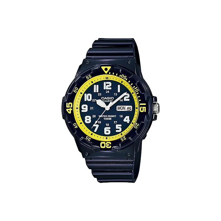 CASIO YOUTH Collection MRW Круглый Disk THREE Булавка Кварцевый механизм Смола Ремень Часы Мужские Циферблат Синий