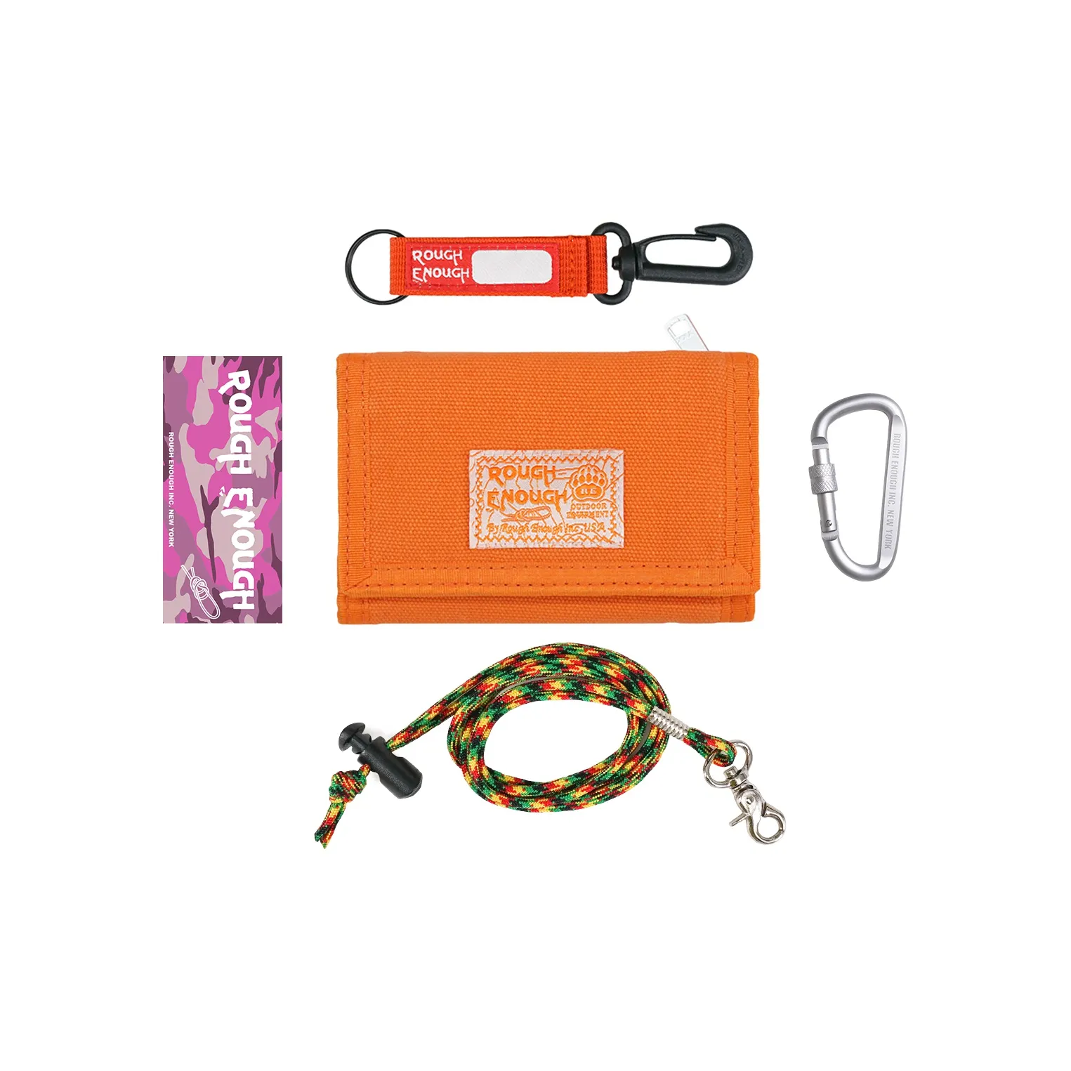 Rough Enough Canvas Canvas Bag Hanging Wallet Unisex Multicolor