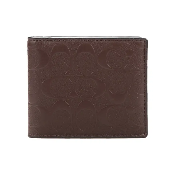 COACH Cow Leather 3 in 1 Wallet Mini Men's Brown