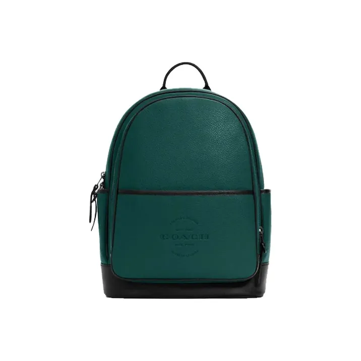 COACH Thompson Leather Backpack Large Size Men's Green