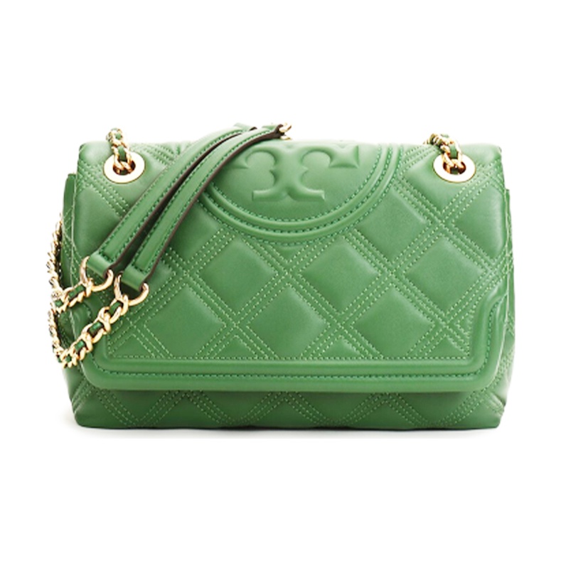 Tory Burch★green New Tory Burch Walker Spinach Green Leather Webbing Strap