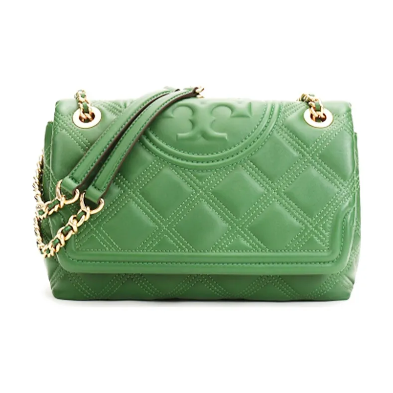 TORY BURCH Fleming Sheepskin One Shoulder Chain Bag Crossbody Bag Large Size Women's Green