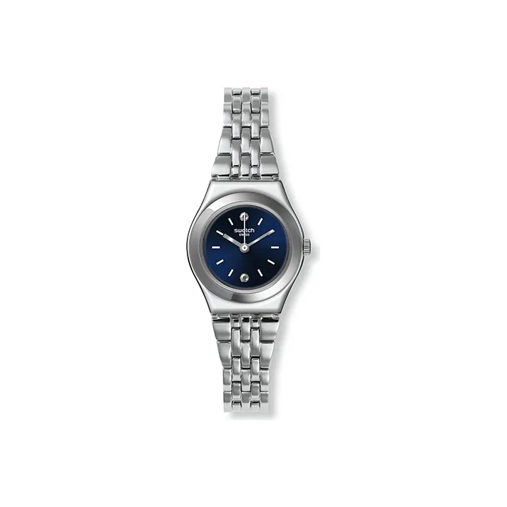 Swatch Quartz Механизм Женские часы 25 мм Синий циферблат Корпус из нержавеющей стали Ремешок из нержавеющей стали