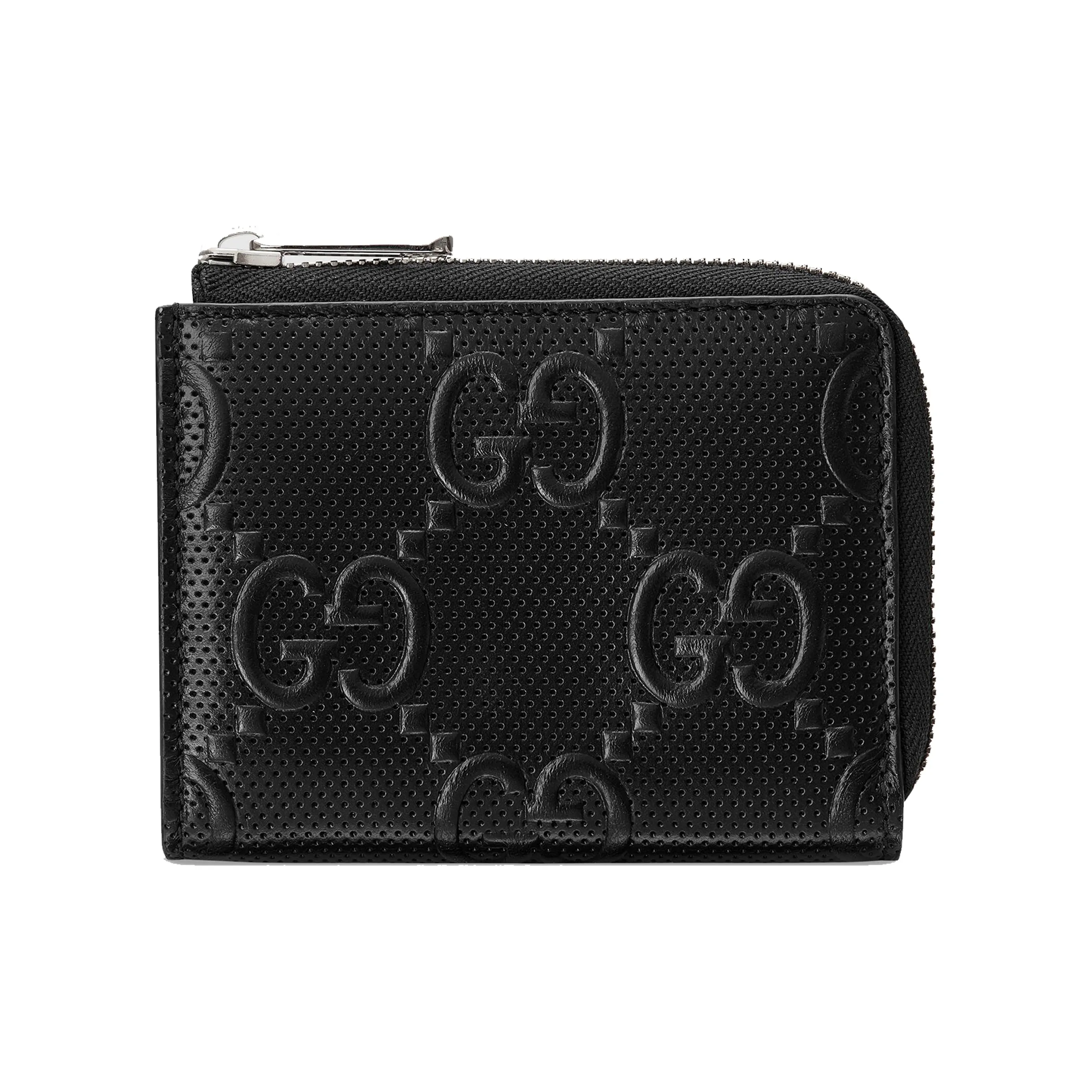 GUCCI Luggage Leather Coin Purses Wallets Men's Black