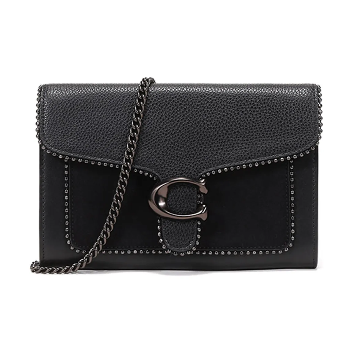 COACH Tabby Кожа Плечевая Сумка Маленькая Женская Черная