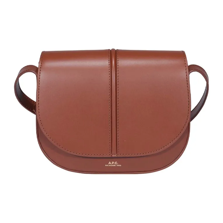 A.P.C Cow Leather One Shoulder Handbag Crossbody Bag Women's Brown