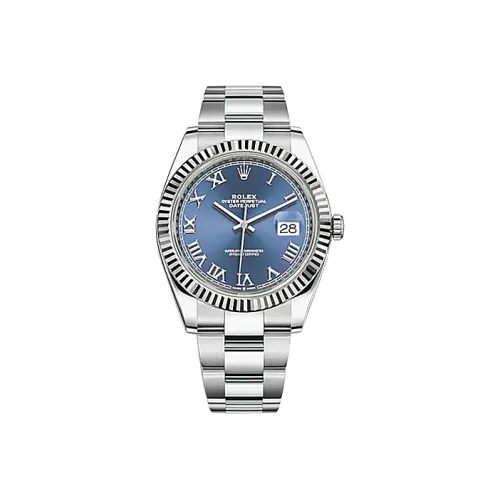 ROLEX Автоматический Механический Movement Мужские Часы Log Series 41 мм Синие