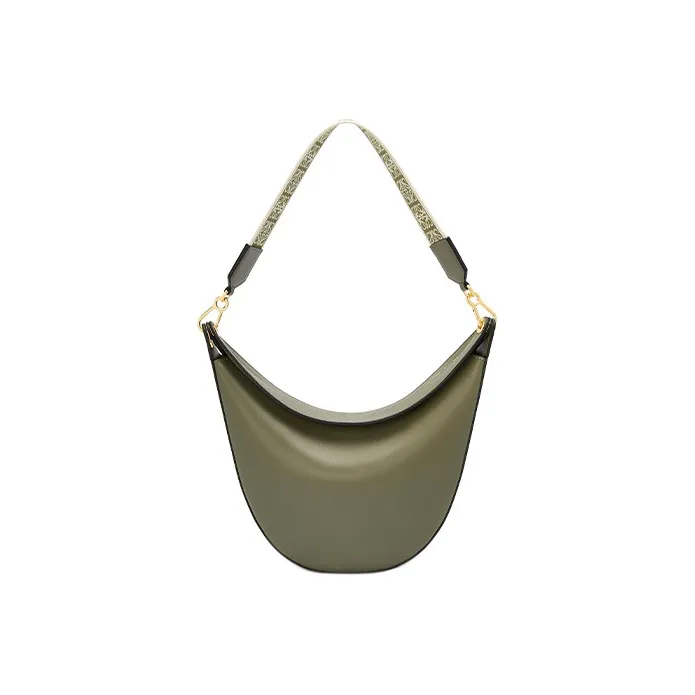 LOEWE Luna Cow Leather With Fabric Shoulder Bag, Handbag, Shoulder Bag Women's Avocado Green