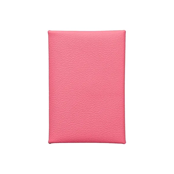 HERMES Evercolor Calfskin Handheld Card Holder Women's Azalea Multicolor