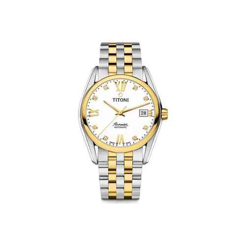 TITONI Автоматический Механический Движение Мужские Часы Airmaster Series 38,5 мм Белый