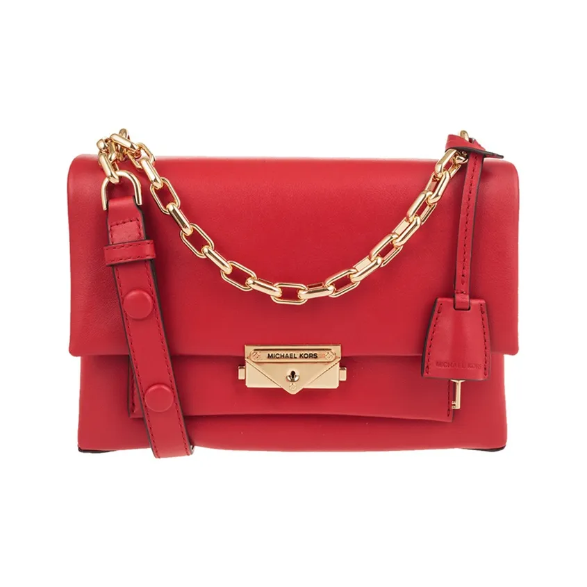 MICHAEL KORS Cece Leather Crossbody Bag, Shoulder Bag Medium Size Women's Red