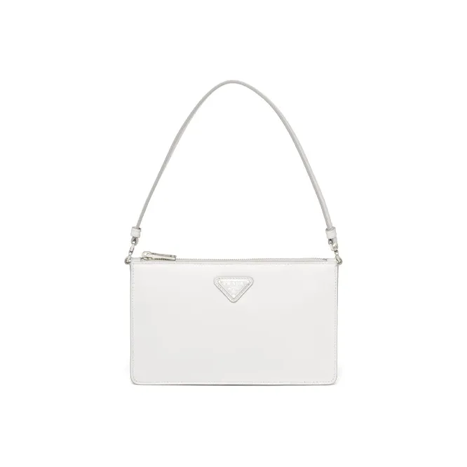 PRADA Leather Handbag Handbag Mini Women's White
