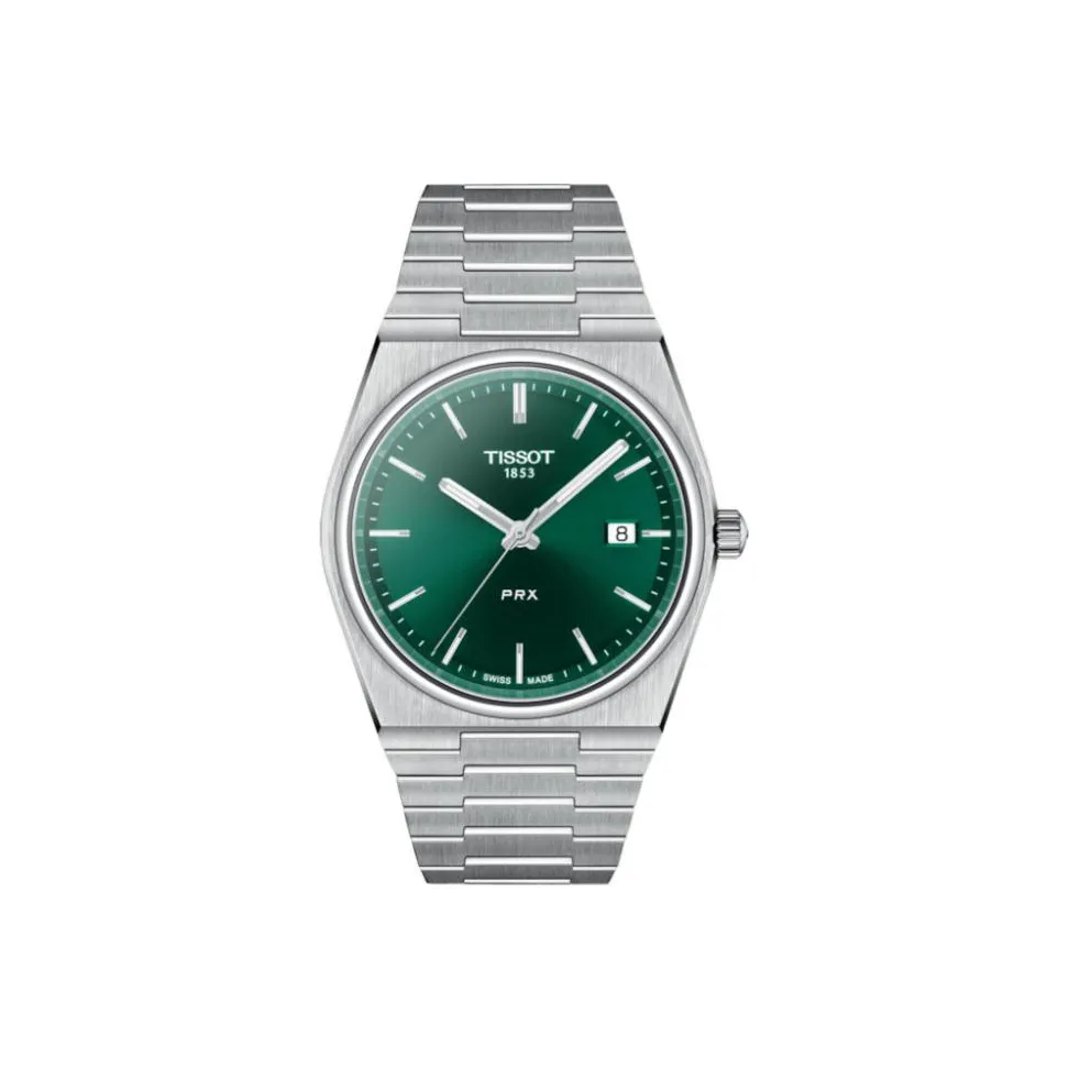 TISSOT Quartz Механизм Мужские Часы PRX Super Player Series 40 мм Зеленые