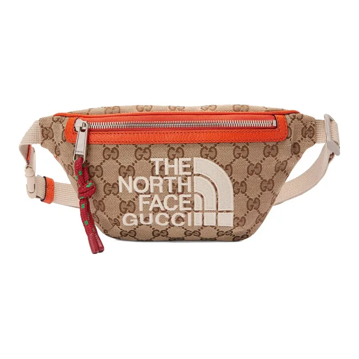 GUCCI X THE NORTH FACE Unisex Fanny Pack Beige/Orange