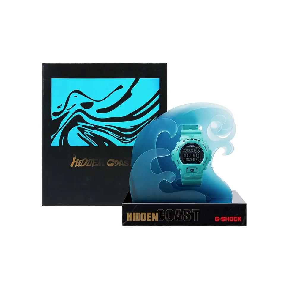 CASIO SQUAD Series Кварцевый механизм Смольный ремешок Часы 53,2*50 мм Мужские часы Синий циферблат DW 6900WS 2PRHC Человек